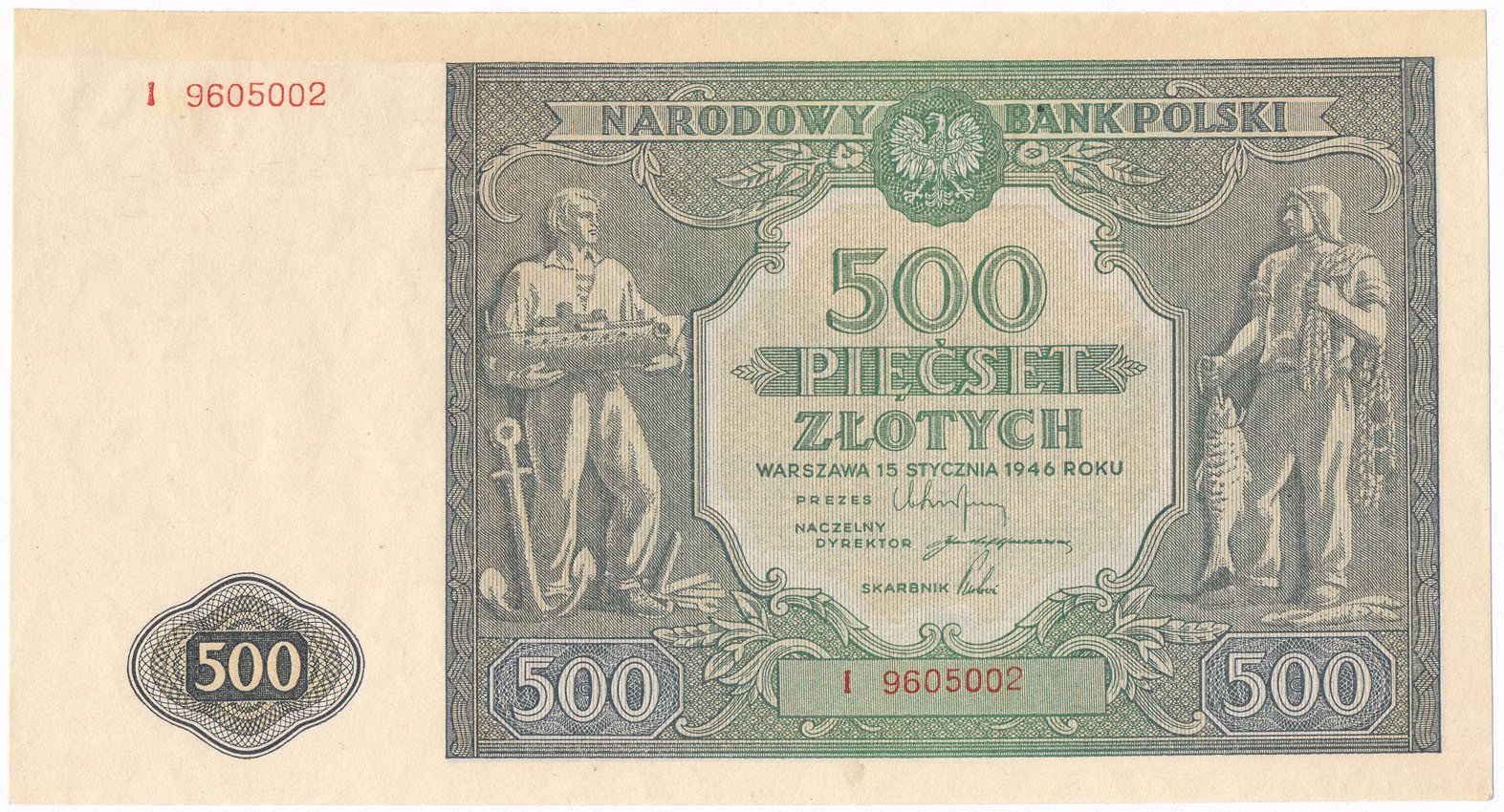Banknot 500 złotych 1946 I